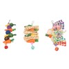 3pcs Parrot Chew Toys Weave Carrot Corn Rattan Balls Shredded