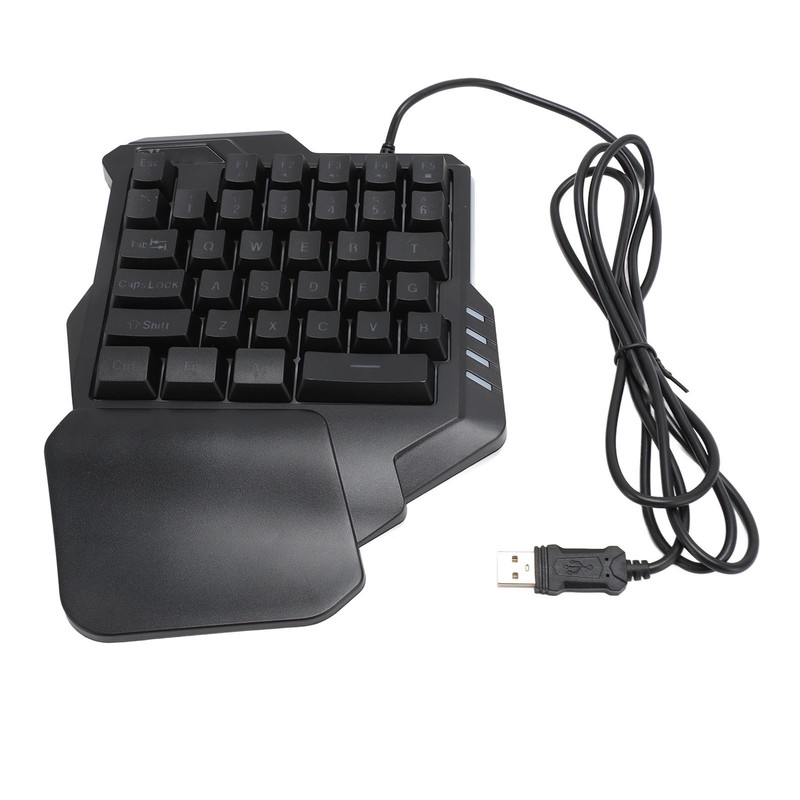 One Handed Gaming Keyboard 35 Keys Portable Gaming Keypad Backlight