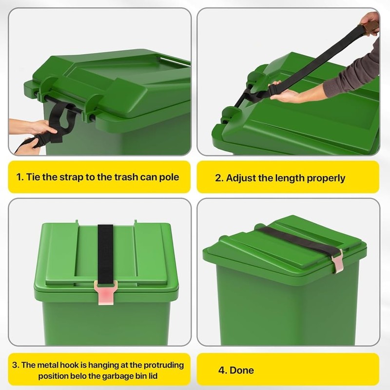 Trash Can Lock,Garbage Can Lock for Animal Fits 30-50 Gallon