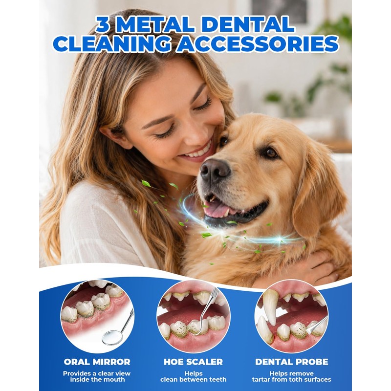 PATWING Ultrasonic Dog Tooth Cleaner, Plaque & Tartar Remover for