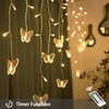 YOLIGHT Butterfly Curtain Lights 13ft 96 LED Fairy Lights 8