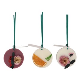 3pcs Wardrobe Aromatherapy Wax Long Lasting Solid 7.5cm Diameter Safe Dried Floral Odor Removal Fragrance Air Freshener