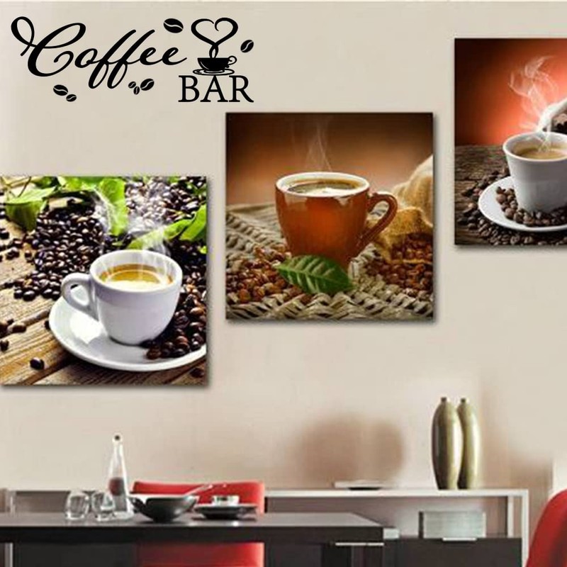 Coffee Bar Removable Vinyl Wall Decals | Kitchen Wall Decor
