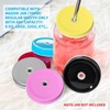 SusuBee 6 Pack Metal Drinking Lid with Straw Hole and