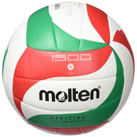 Molten V4M1500 - Volleyball, weiß/grün/rot, Größe 4