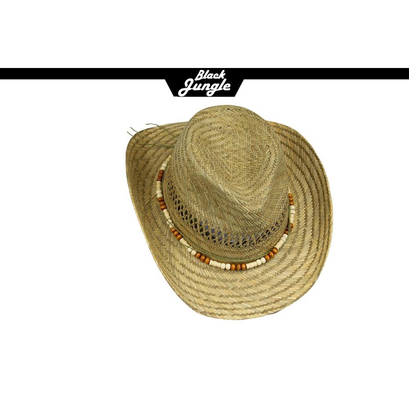 '"Bondi Natural Western Straw Hat