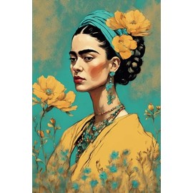 Premium Notizbuch Rose el Rose Frida Kahlo Collektion A5 15,24 x 22,86 cm 120 linierte Seiten