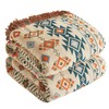 Boho Throw Blanket for Bed 60”x80”, 100% Cotton Woven Blanket