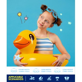 QALLY Kids-Goggles-Swimming Goggles Kids Swim: Anti Fog Kids Goggles with UV400 and No Leak for Child Teen 2 Packs Age 6-16