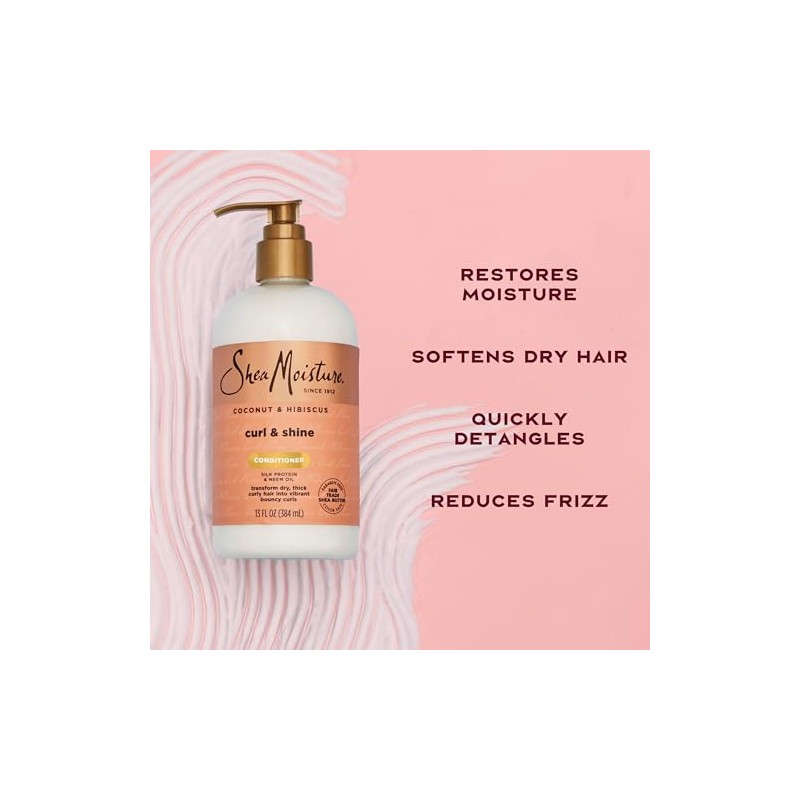 Shea Moisture Coconut & Hibiscus Curl & Shine Conditioner for