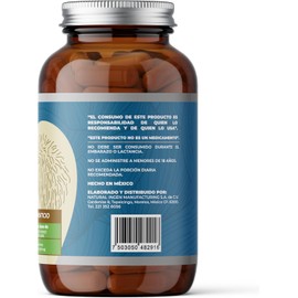 NAIMA Hongo Melena de León Orgánico, 120 Cápsulas | Cápsulas Veganas | Lion´s Manes Suplemento Alimenticio 100% Puro & Vegano| Ingredientes Naturales, Sin Aditivos | Memoria y Concentración, Bienestar General