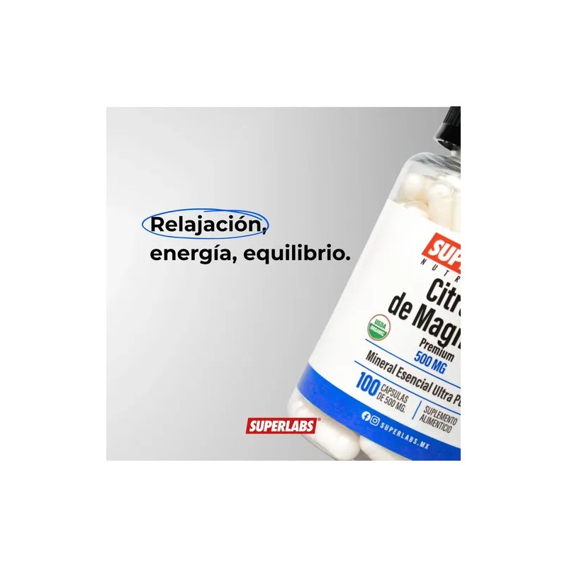 Superlabs Nutrition 3pack Magnesio Citrato 500mg 100caps Sabor