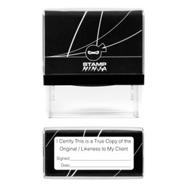 I Certify True Copy of The Original/Likeness to Client Stamp - 58mm x 22mm - Black Ink