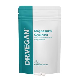 DR.VEGAN Daily Magnesium Glycinate 1500mg | Provides 300mg of Pure Elemental Magnesium | Fatigue, Mood and Muscle Recovery | 60 Vegan Capsules | Two-A-Day