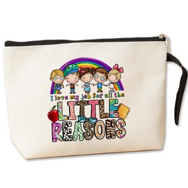 Teacher Gifts Funny Makeup Bag Teachers Appreciation Gifts for Women Female Teacher Tutor Coworker Thank You Gifts Toiletry Bag Graduation Mothers Day Teacher Birthday Gifts Teaching Cosmetic Bag