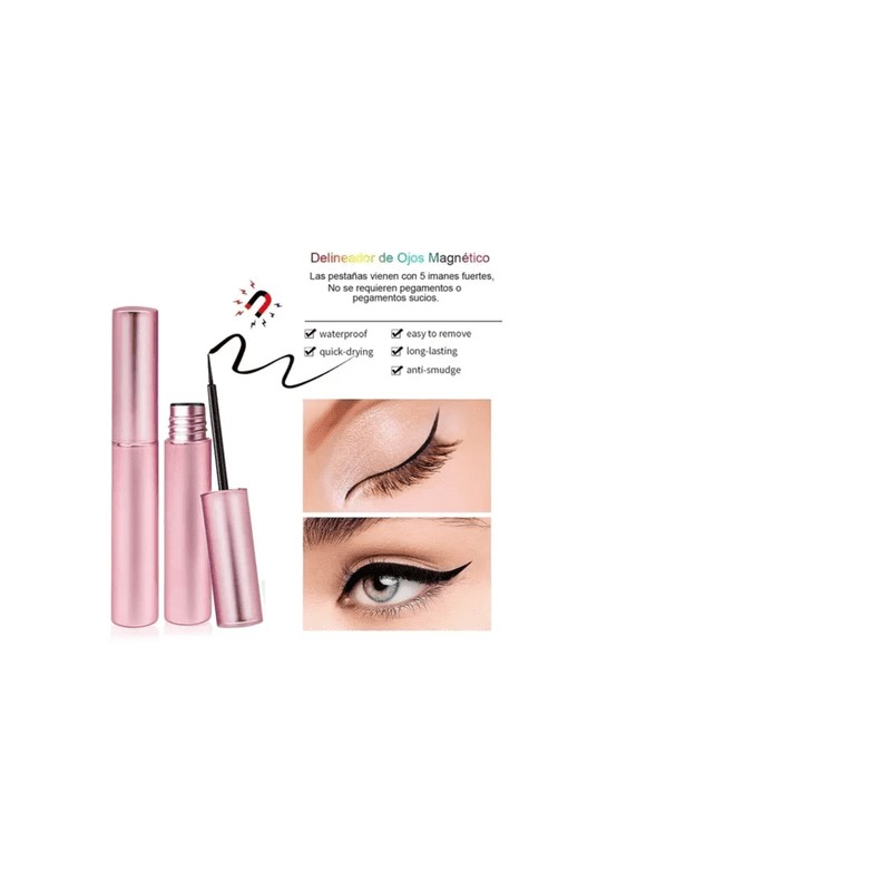 Kit de 10 pestañas con delineador de ojos LabG RT486