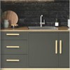 SYZOW 6 Pack Gold Drawer Pulls Brushed Gold Cabinet Pulls,Kitchen