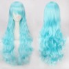 Lucky Day Peluca Cabello Ondulado Con Flequillo Color Azul