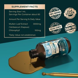 JSDKFJSA Mullein Drops for Lungs,Support Lung Cleanse/Detox & Respiratory Function for Healthy Breathing - Mullein Leaf Extract for Lungs-2 fl.oz