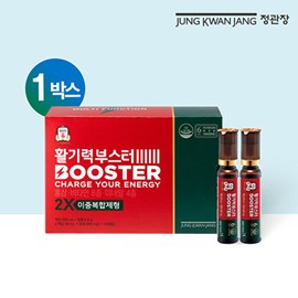 Jenggwanjang 정관장 활기력 부스터 1박스 (액상20ml+정제 400mg)x14병x1박스 Jeonggwanjang Vitality Booster 1 Box (Liquid 20ml + Tablets 400mg) x 14 Bottles x 1 Box