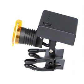ALKITA 3W LED Headlight Lamp Clip-on Type with Filter for Binocular Loupe Black Metal Clip