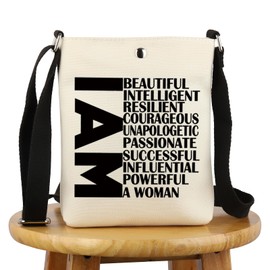 G2TUP Woman-Power Gift Feminist Gift Women Empowerment Crossbody Bag I Am A Woman Cosmetic Bag Motivational Inspiring Gift (I Am A Woman -x)