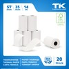 20 x EC Cash Thermal Rolls - Width: 57mm -