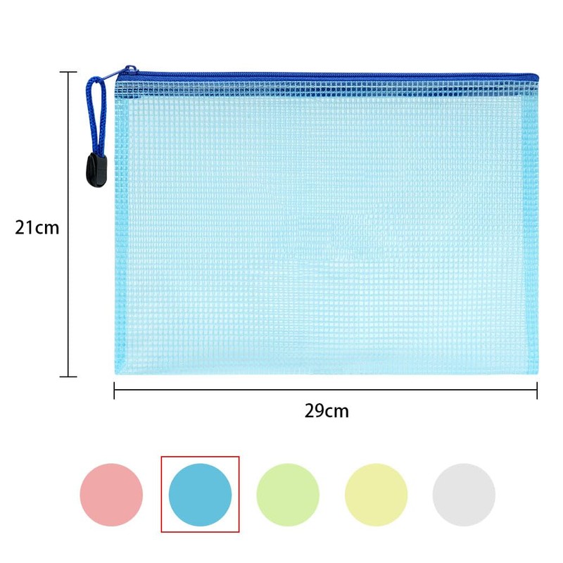 Vicloon Document Bag B5, 10 Pieces Zip Bag, Colourful Waterproof
