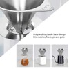 LHS Pour Over Coffee Dripper Reusable Coffee Filter Paperless Coffee