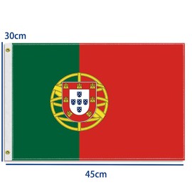 MacLand 30×45 CM Portugal Flag,12×18 inch Small 150D Portuguese Outdoor Banner,Tiny Doube Layer Printing Decor for Nautical Ensign Boat Yacht with Brass Gromment