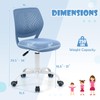 LUARANE Kids Desk Chair, Adjustable Swivel Chair for Children, Armless