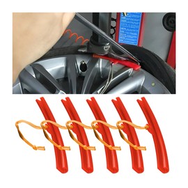 CGEAMDY 5PCS Car Tire Changer Guard, Tyre Wheel Changing Edge Savers Tool, Tire Changer Mount Guard, Avoid Scuffs for Bike Car by Tire Changing Removing Tools, Wheel Rim Edge Protector (Red)