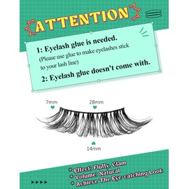 Mink Lashes Full Volume Lashes Natural Look False Lashes Cat Eye Lashes Lifting Effect False Eyelashes 10 Pairs D-M07