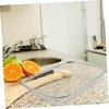 BIUDECO 2pcs Stainless Steel Drainer Colander: Rectangle Mesh Basket Table