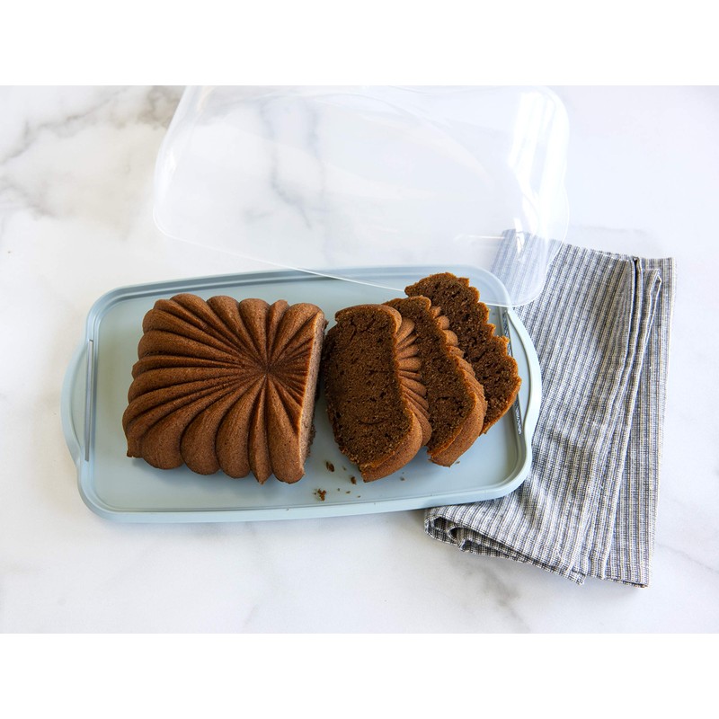 Nordic Ware Loaf Cake Keeper, Blue,12.8"L x 7.3"W x 4.6"H