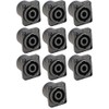 Adam Hall Connectors 10x K4PSM4BLK 4-Pin SPKn SpeakON Speaker Installation