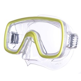 Salvas Children's Diving Mask Domino Snorkel Diver Swimming Glasses Mask with Nose Yellow