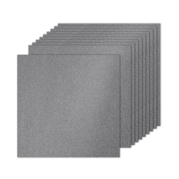 PATIKIL 10Sheets Grey Glitter Cardstock Paper, 10 x 10 in