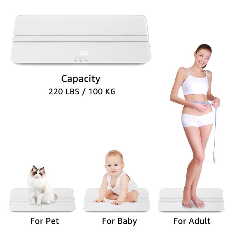 unipaws Digital Pet Scale MAX 220lbs with Bluetooth App, Medium-Small