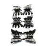 6 Black Plastic Butterfly Mini Clamps IN8314