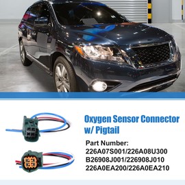 uxcell Male and Female 4-Way Oxygen Sensor Connector Kit w/Pigtail Wiring Repair Harness for Nissan Pathfinder 2005-2012 for Infiniti FX35 2003-2006 4 Pin Oxygen Sensor Connector Kit