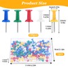 eROOSY 100 PCS Coloured Push Pins, Map Tacks Drawing Pins,