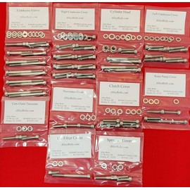 ALLOYBOLTZ - Compatible with Honda 2004-2005 TRX450R 450R Polished Stainless ATV Engine Bolt Screw KIT Set