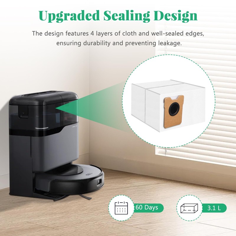 12 Pack Dust Bags Compatible with Eufy Omni C20, C10