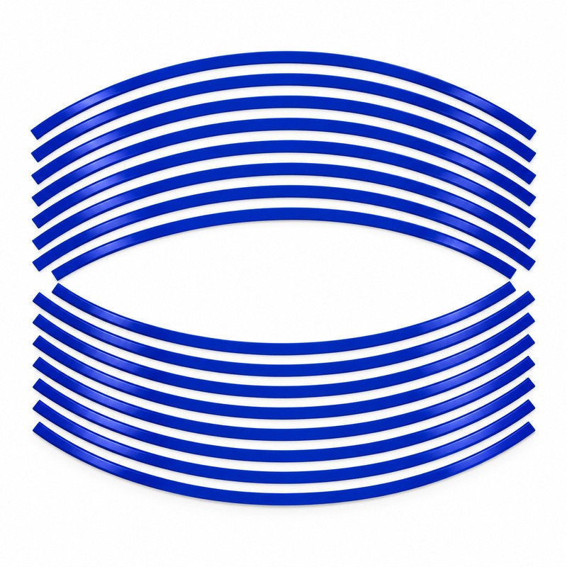 32-Piece Reflective PVC Motorcycle Wheel Rim Stripe Decal Set for