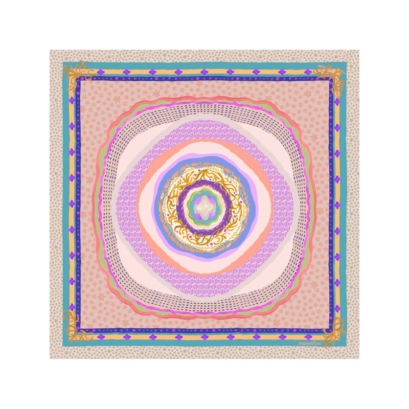 Marettra Maretra The Sea Life Cotton Square Scarf