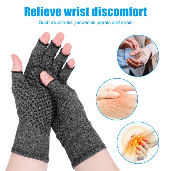 Unbranded Compression Gloves Open Finger Arthritis Carpal Tunnel Hand Support