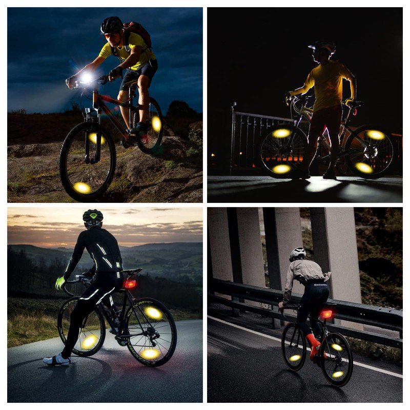 GOWTX Bicycle Reflectors Spoke Reflectors Set, Bicycle Reflectors Front Rear