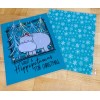 Handmade Hippopotamus for Christmas Front/Back Cover Set 4 use w