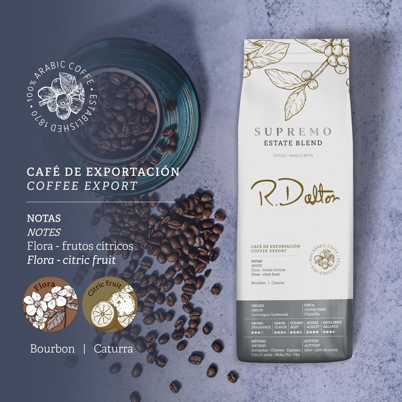 R. Dalton Coffee Supremo Estate Blend Whole Bean Coffee -